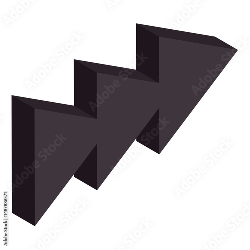A modern style icon of fast forward arrow