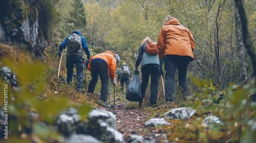 Volunteers unite for eco-activism by cleaning a national park trail while embracing nature’s beauty and promoting sustainability in an inspiring collective effort