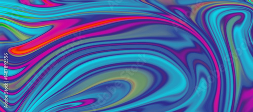 Abstract pastel holographic colorful background with lines.