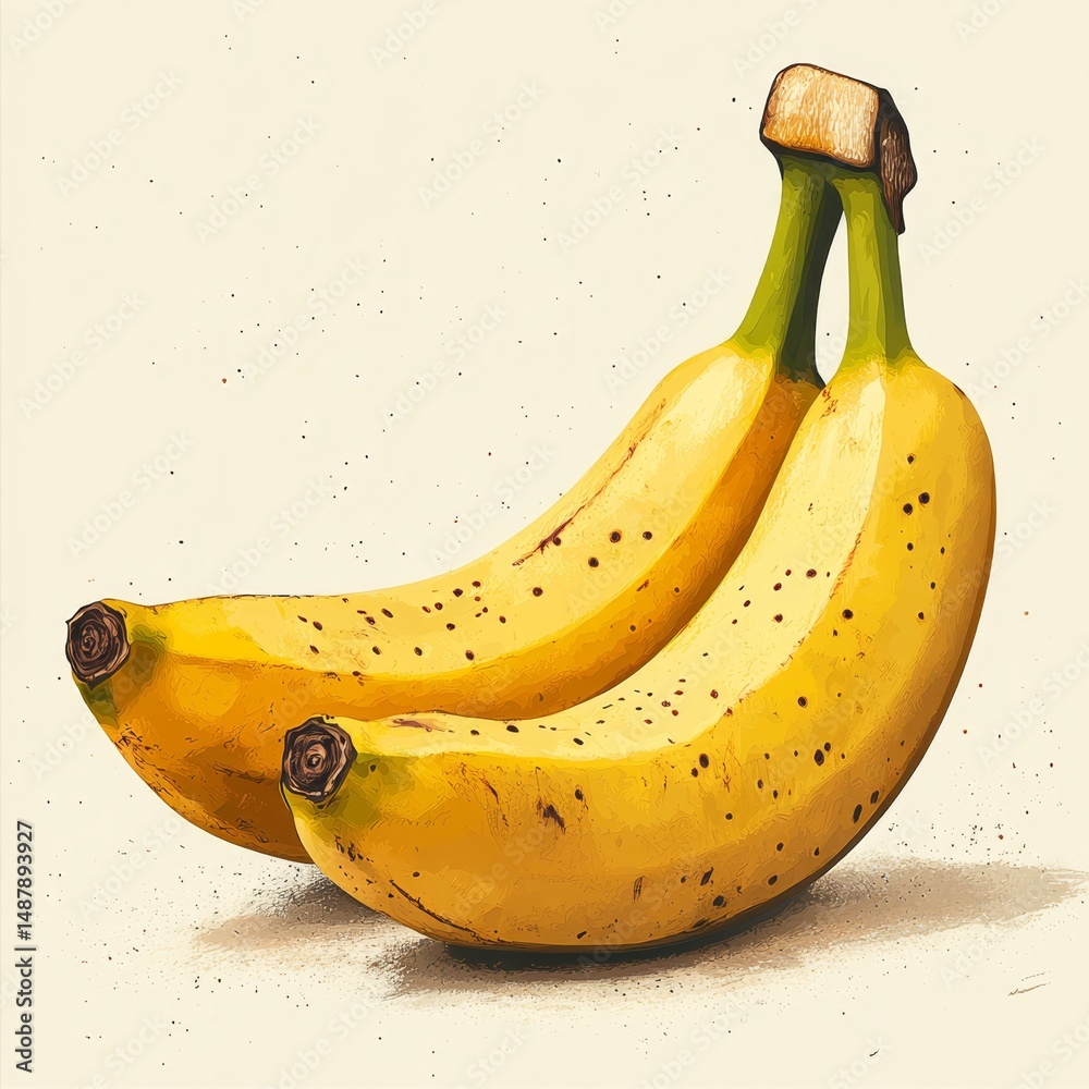 custom made wallpaper toronto digitalTwo bananas are shown with their stems still attached