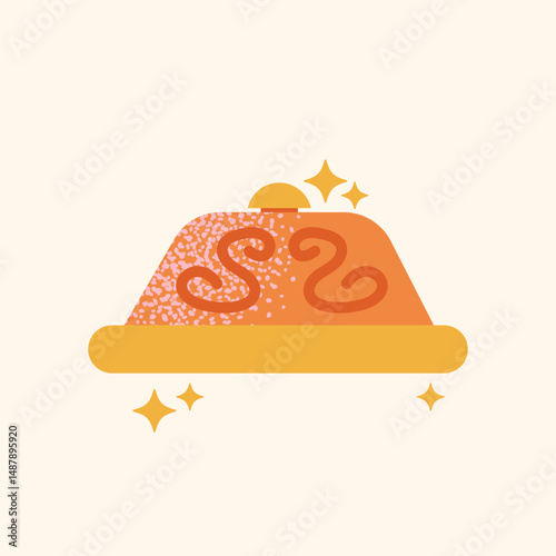 Collection hotel building facade, luggage, room keys, door handles, elevator, bellhop, 'Do Not Disturb' sign, service bell, and champagne glass. Flat cartoon style. Hospitality,  travel concept set