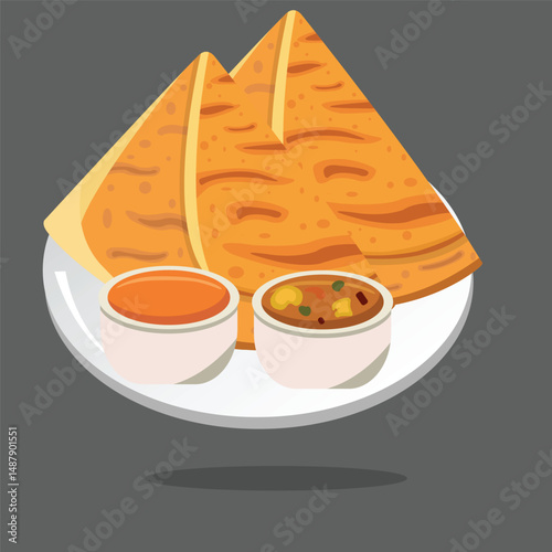 Masala dosa vector