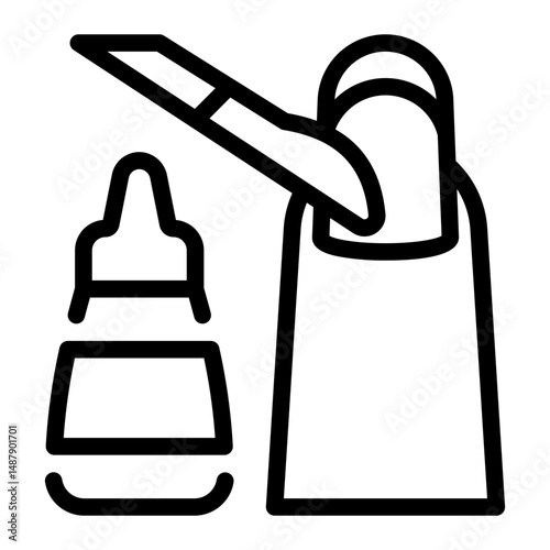 This Cuticle remover icon is suitable for Beauty Salon, Spa, Barber Shop, etc