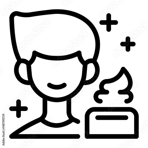 This Hair gel icon is suitable for Beauty Salon, Spa, Barber Shop, etc