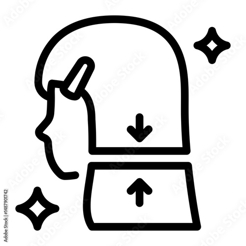 This Hair extension icon is suitable for Beauty Salon, Spa, Barber Shop, etc