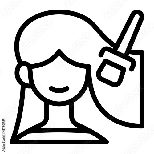 This Hair coloring icon is suitable for Beauty Salon, Spa, Barber Shop, etc