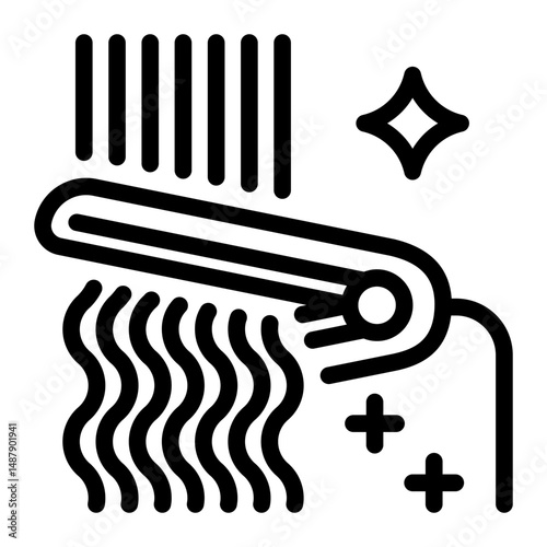 This Straightening icon is suitable for Beauty Salon, Spa, Barber Shop, etc