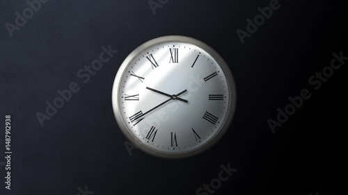 time lapse of a wall clock on black background