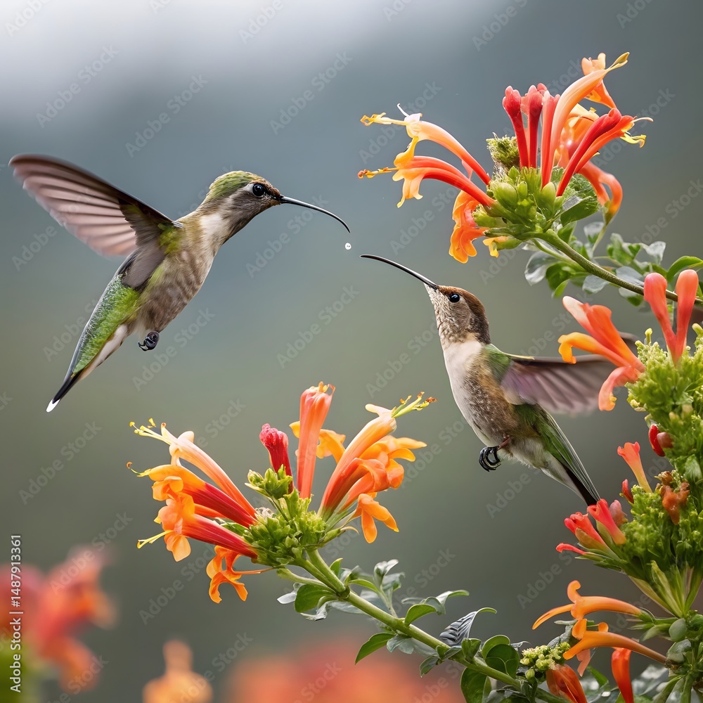 Fototapeta premium hummingbird on a flower