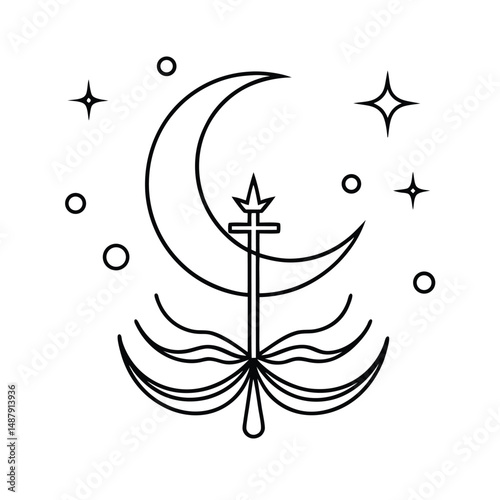 Leviathan Cross Circling In Lunar Storm