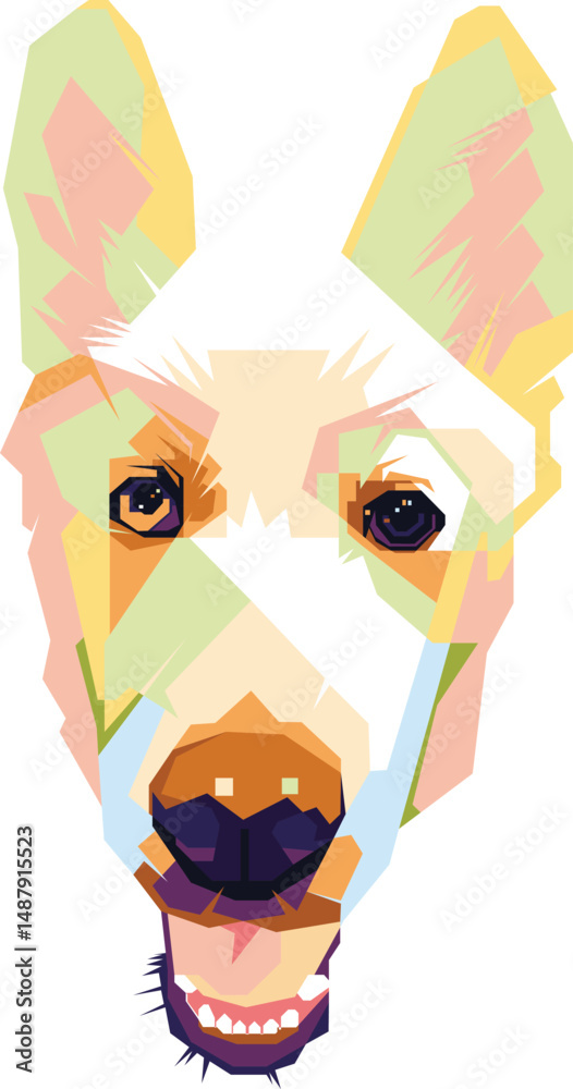 Fototapeta premium colorful dog with transparent background