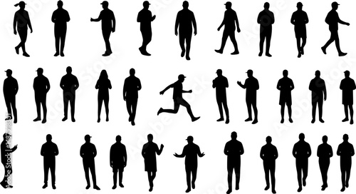 Vector silhouette of a people.

