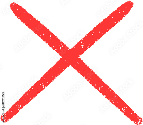 red cross mark line