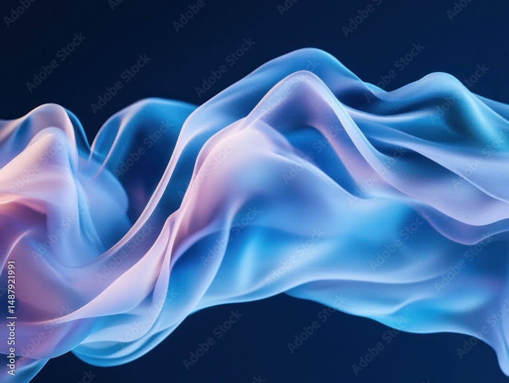 Abstract flowing fabric in vibrant colors