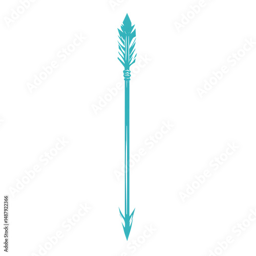 Minimalistic Arrow with a Refined Outline in Vibran Isolated on Transparent Background