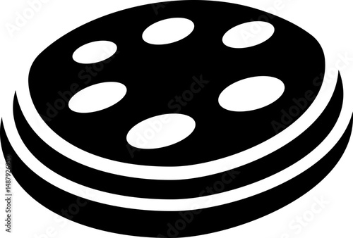 Pita Bread Glyph Icon