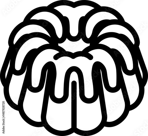 Bundt Cake Line Icon