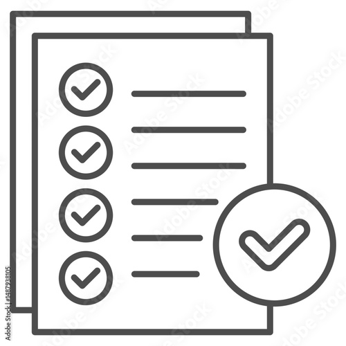 Compliance Outline Icon Element For Design