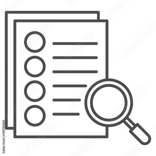 Indexing Outline Icon Element For Design