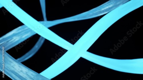 Flowing Abstract Light Ribbons Representing Design Innovation