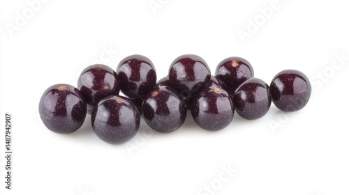 Wallpaper Mural Close-up of a pile of dark purple acai berries isolated on white background. Torontodigital.ca