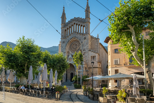Canvastavla Esglesia de Sant Bartomeu de Soller church in Soller, Mallorca, Balearic islands, Spain