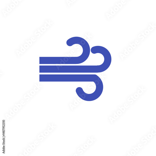Wind Symbol A Simple Icon Representing Air Movement