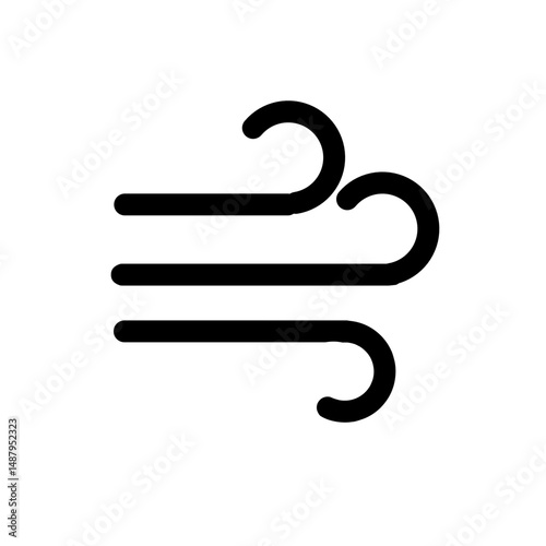 Blowing Wind Symbol on white Background