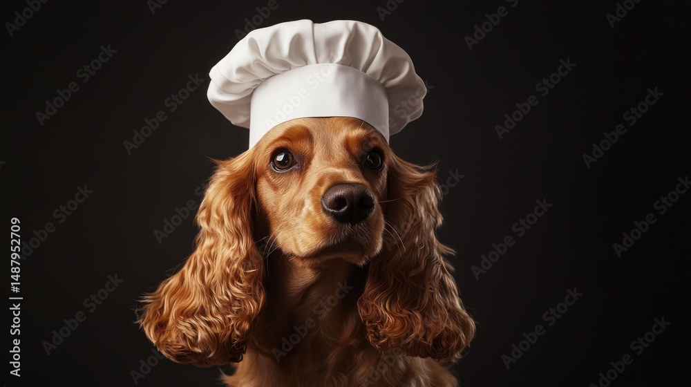 Dog chef portrait