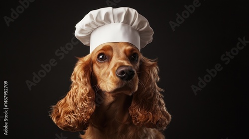 Obraz na płótnie Dog chef portrait w salonie