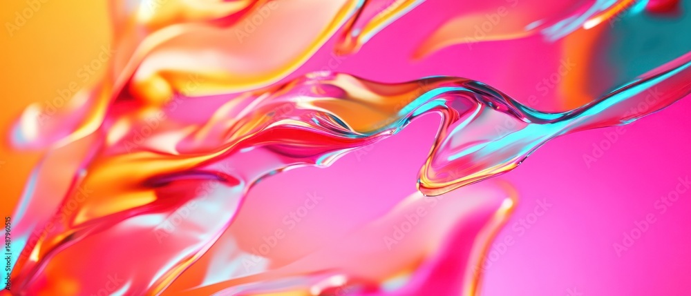 Abstract vibrant liquid colors