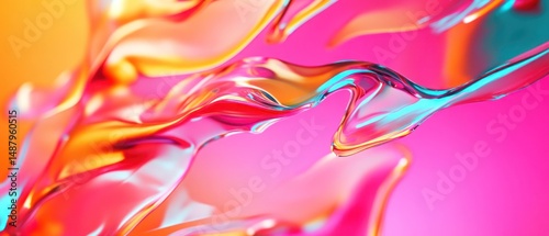 Obraz na płótnie Abstract vibrant liquid colors w salonie