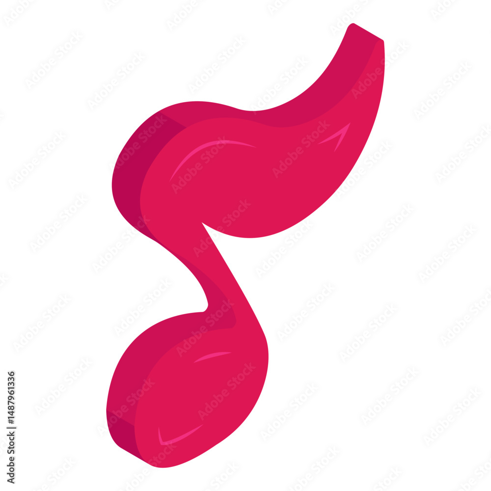 Fototapeta premium A premium download icon of music note 