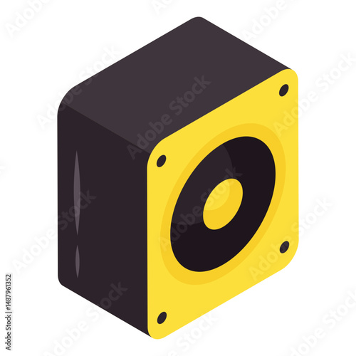 Modern design icon of music speaker 