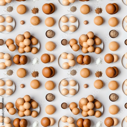 baking ingredients arranged symmetrically