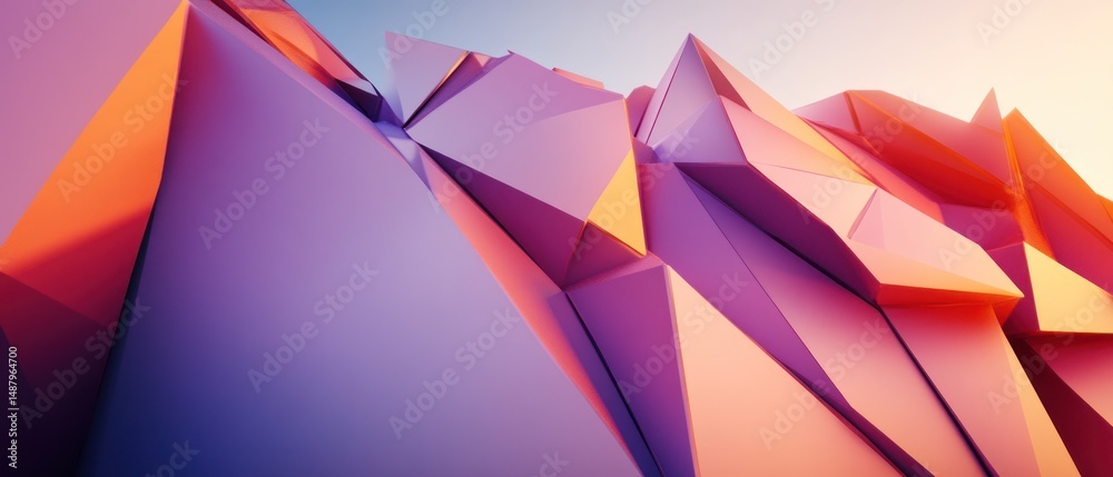 Abstract geometric shapes in vibrant colors