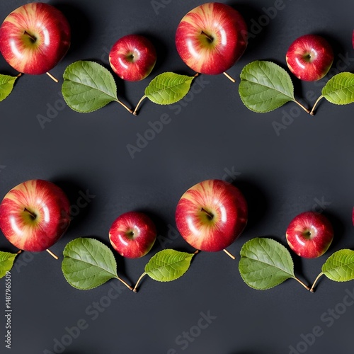 apples and leaves in back-to-school theme