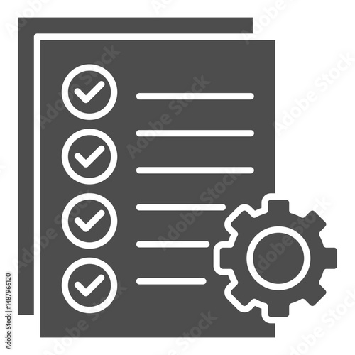 Workflow Glyph Icon Element For Design