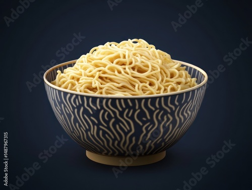 Obraz na płótnie Uncooked noodles in a bowl w salonie
