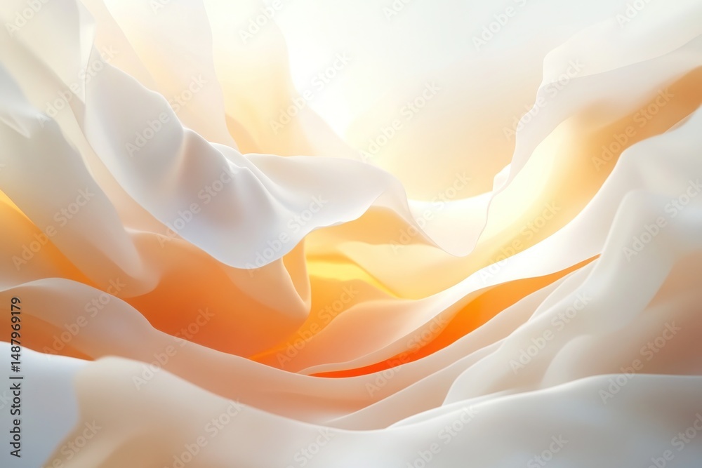 Soft flowing fabric in warm light
