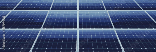 Vector illustration of multiple solar panels arranged in rows on white background