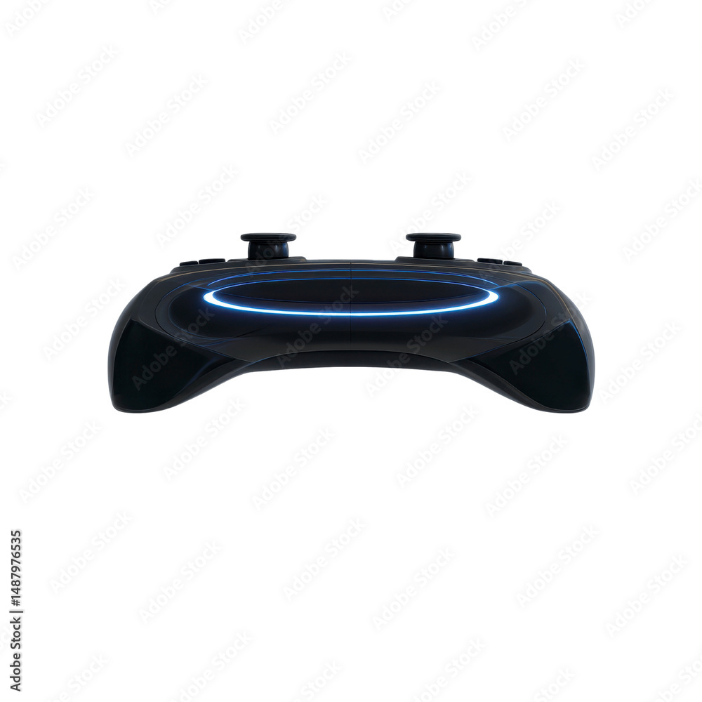 Obraz premium Futuristic Gaming Controller with Glowing Blue Light
