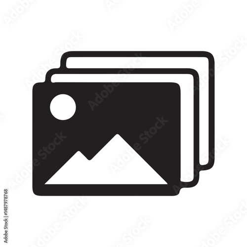 Add photo vector icons. Attach new image or picture. Edit album.  Vector illustration eps 10