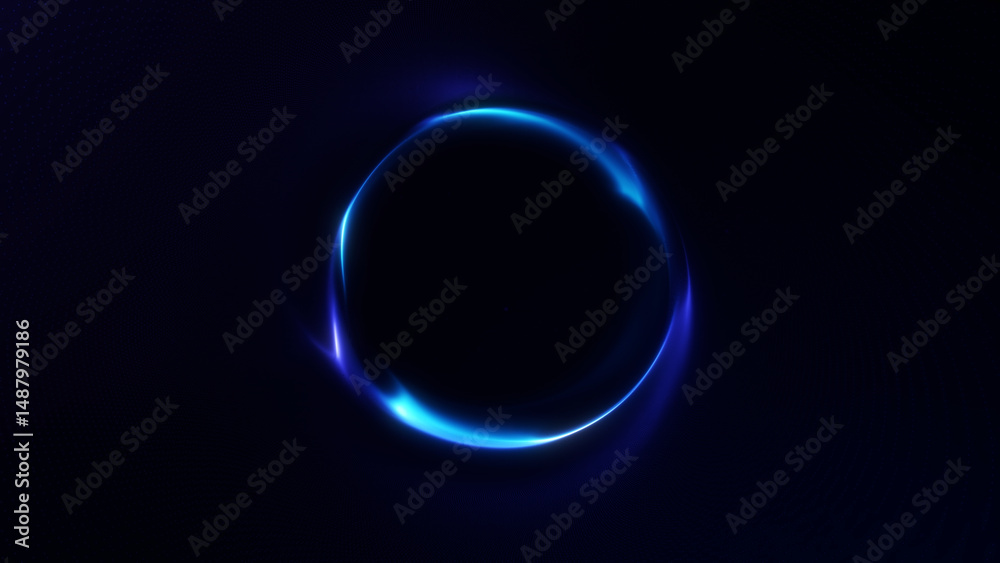 Glowing circular energy ring in vibrant blue tones, surrounded by soft gradients and motion blur. Ideal for sci-fi themes, technology, energy visuals, or digital branding. Glowing circular energy ring in vibrant blue tones, surrounded by soft gradients and motion blur. Ideal for sci-fi themes, technology, energy visuals, or digital branding.