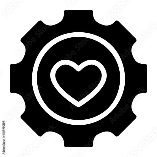 emotionally stable glyph icon