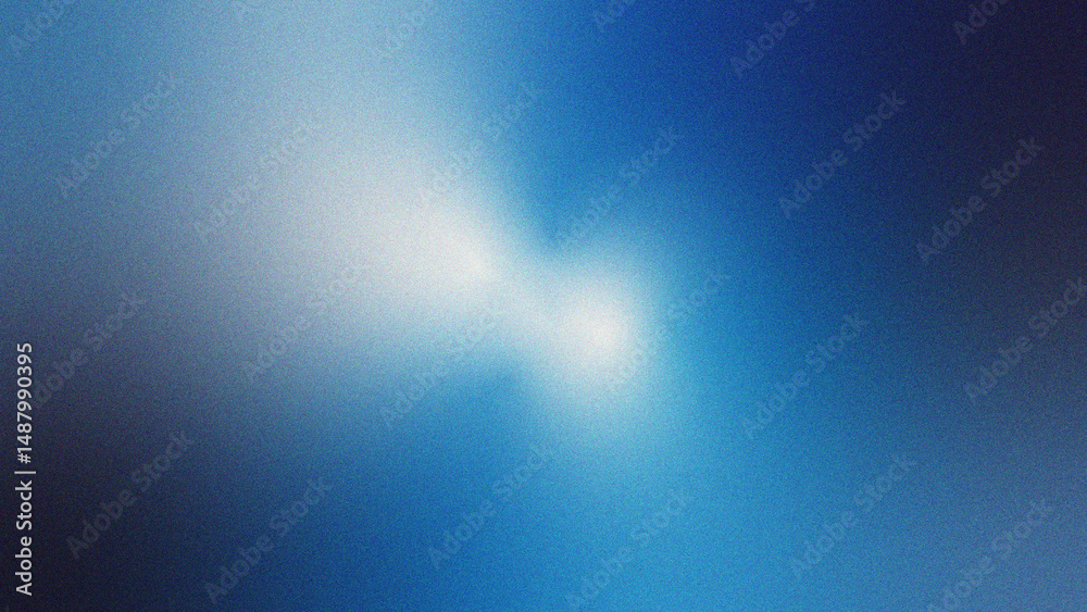 Fototapeta premium Bright Blue and White Grainy Abstract Background