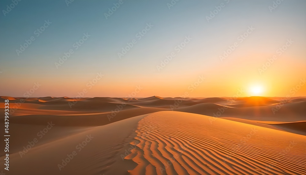 Naklejka premium sunset in the desert