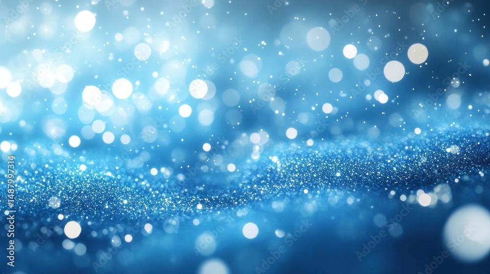 Fototapeta premium Abstract blue bokeh background