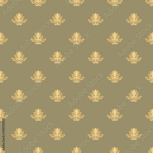 seamless golden pattern,Damask seamless pattern 