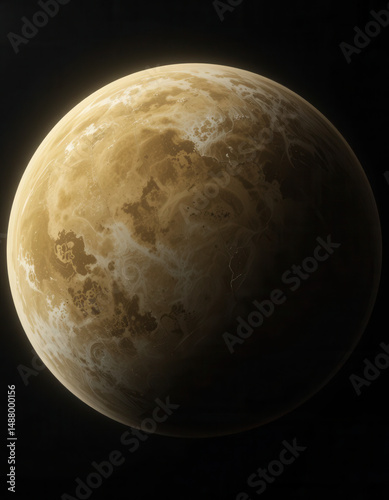 Desert Planet Venus or Arid Alien World in Space